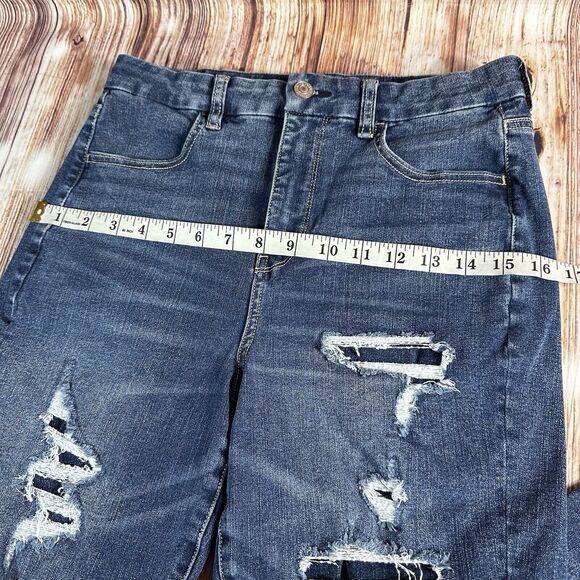 American Eagle CURVY SUPER HI RISE JEGGING Size 8 Blue Jeans Denim Pants 28x26.5 - Picture 8 of 12